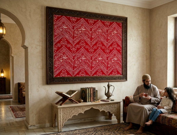 Authentic red kiswah from interior of the kabah  Original and certified.